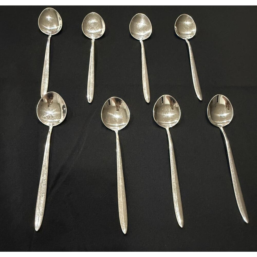 Vintage 8 Oneida Essence 18/10 Stainless Tea Spoons